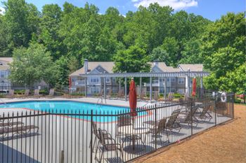 Secured Pool View at The Crest at Berkeley Lake, Duluth